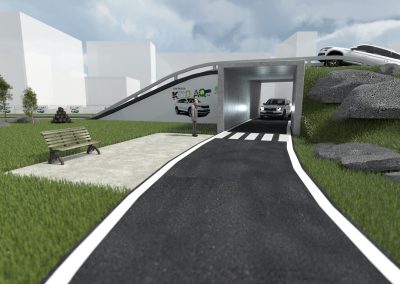 wizualizacja koncepcji budowy toru na event Skody Kodiaq