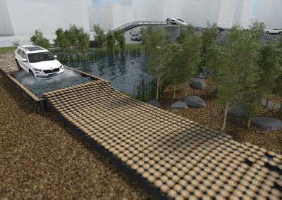 wizualizacja koncepcji budowy toru na event Skody Kodiaq