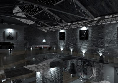 wizualizacja wnętrza typu loft