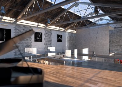 wizualizacja wnętrza typu loft
