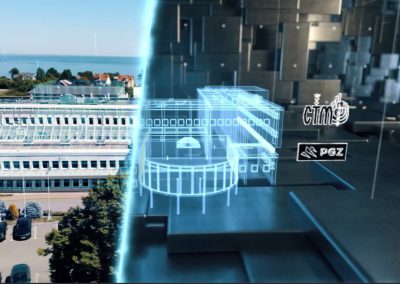 pojedynczy kadr z filmu korporacyjnego dla Centrum Techniki Morskiej Ośrodka Badawczo Rozwojowego